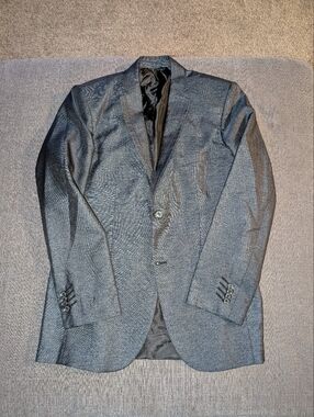 Men's Gray Classic Notch Lapel Blazer - Modern Tailored Fit